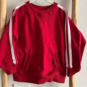 Hanna Andersson Red Sweatshirt with White Stripes